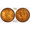 Image 1 : BRITISH INDIA: George V, 1910-1936, AE 1/4 anna, 1930(b), PCGS MS66 RD