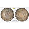 Image 1 : BRITISH INDIA: George V, 1910-1936, AR 1/2 rupee, 1933(c), PCGS MS65