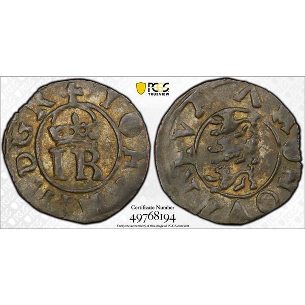 ESTONIA (SWEDISH): Johan III, 1569-1592, AR shilling, Reval, ND (1568-1592), PCGS AU50
