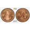 Image 1 : GERMANY: Weimar Republic, AE 2 rentenpfennig, 1923-A, PCGS MS65 RB