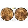 Image 1 : GERMANY: Weimar Republic, AE reichspfennig, 1924-D, PCGS MS65 Red
