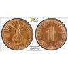 Image 1 : GERMANY: Third Reich, AE reichspfennig, 1939-B, PCGS MS64 RB