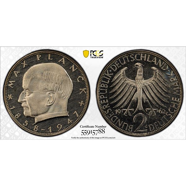 GERMANY: Federal Republic, 2 mark, 1962-G, PCGS PF65 Cameo