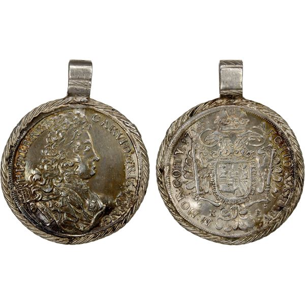 HUNGARY: Karl VI, 1711-1740, AR ½ thaler (17.69g), 1714-KB, XF