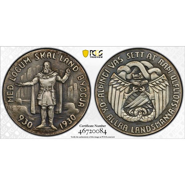 ICELAND: Christian X, 1912-1944, AR 5 kronur, 1930, PCGS MS63