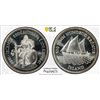 Image 1 : ICELAND: Republic, AR 500 krónur, 1986, PCGS MS64