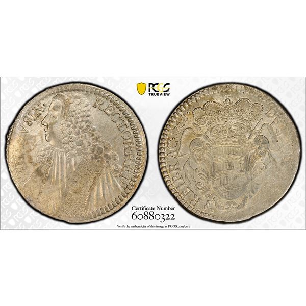 ITALY / CROATIA: RAGUSA: AR tallero, 1868, PCGS AU details