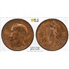 Image 1 : ITALY: Vittorio Emanuele III, 1900-1946, AE 10 centesimi, 1911-R, PCGS MS65 RB