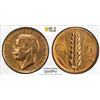 Image 1 : ITALY: Vittorio Emanuele III, 1900-1946, AE 5 centesimi, Rome, 1925-R, PCGS MS64 RB