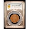 Image 2 : SPAIN: Catalonia: Isabel II, 1833-1868, AE 3 quartos, 1846, PCGS MS62 BN