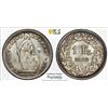 Image 1 : SWITZERLAND: Confederation, AR franc, 1928, PCGS MS65