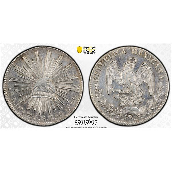 MEXICO: Republic, AR 8 reales, 1834-Do, PCGS AU details
