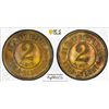 Image 1 : PUERTO RICO: Hacienda Vega Redonda, 2 almud token, ND (1890), PCGS MS64