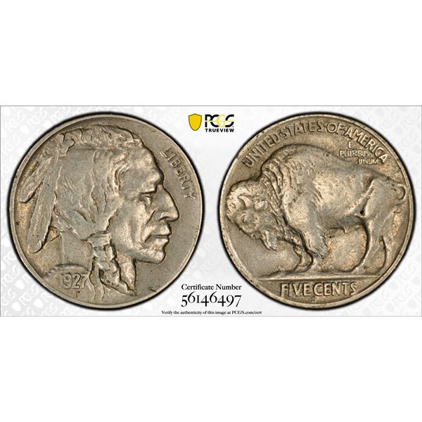 UNITED STATES: 5 cents, 1927-S, PCGS EF45