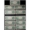 Image 2 : UNITED STATES: SET of 11 banknotes, 1969-D, Choice Unc
