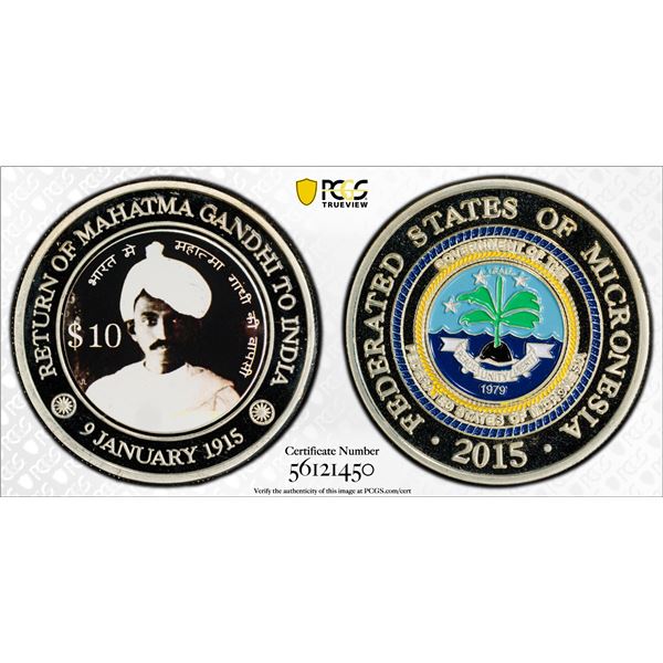 MICRONESIA: Fantasy Issues, 10 dollars, 2015, PCGS MS69