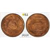 Image 1 : JAPAN: Meiji, 1868-1912, AE rin, year 7 (1874), PCGS MS65 RB