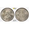 Image 1 : STRAITS SETTLEMENTS: George V, 1910-1936, AR 10 cents, 1927, PCGS MS64