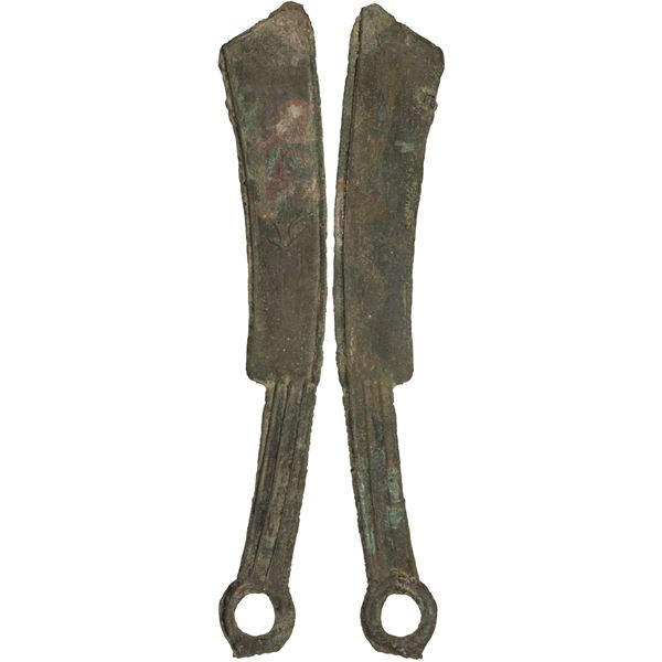 WARRING STATES: State of Yan, 300-250 BC, AE knife money (14.7g), F-VF
