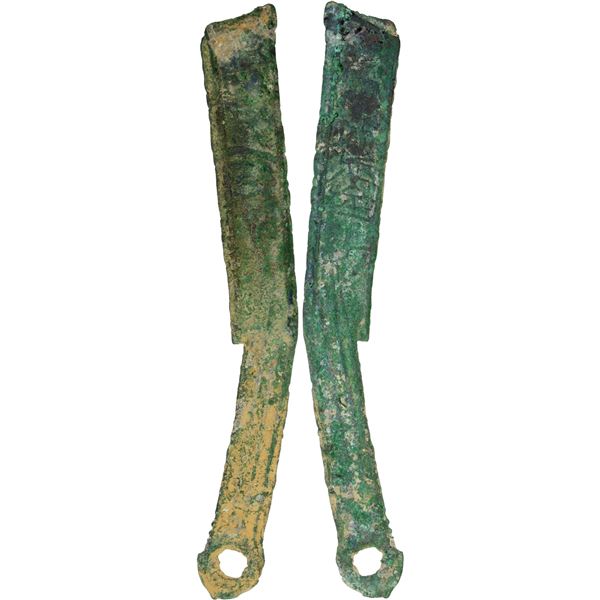 WARRING STATES: State of Yan, 400-220 BC, AE knife money, VF-XF