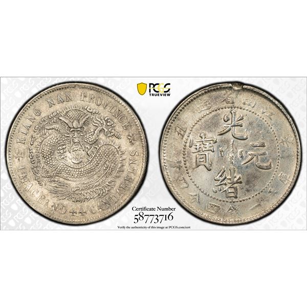 KIANGNAN: Kuang Hsu, 1875-1908, AR 20 cents, CD1901, PCGS AU details