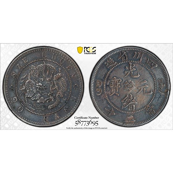 SZECHUAN: Kuang Hsu, 1875-1908, AE 20 cash, ND (1903-05), PCGS XF details