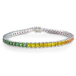 Genuine 11.11 ctw Multi-color Sapphire Ladies Bracelet  