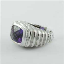 Ring 5.61 ctw Amethyst  14K White Gold- SRP$ 4442
