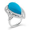 Image 1 : Genuine 11.69 ctw Diamond & Turquoise Ladies Ring  