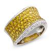 Image 1 : Genuine 3.03 ctw Diamond & YellowSapphire Ladies Ring  