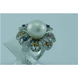 Genuine Diamond & Multi-color Ring 14K Gold - SRP $8463