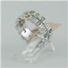 Image 1 : Ring 0.94 ctw Diamond & Multi-color  18K White Gold- SRP$ 4591