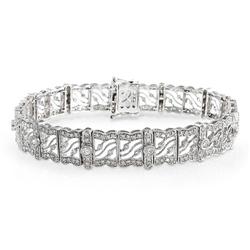 Genuine 2.14 ctw Diamond Bracelet  18K White Gold