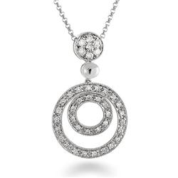 Genuine 0.39 ctw Diamond Pendant w/ Chain  