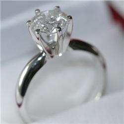 Genuine 1.68 ctw  Diamond Solitaire Ring 14K White Gold