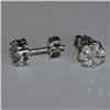 Image 2 : Genuine 1.50 ctw Diamond Flower Earrings 14K White Gold