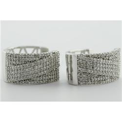 Earrings 0.66 ctw Diamond  14K  White Gold- SRP$ 3596