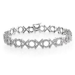 Genuine 1.50 ctw Diamond Bracelet 14K White Gold