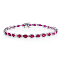 Genuine 7.49 ctw Diamond & Ruby Bracelet  
