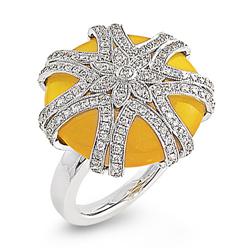 Genuine 19.23 ctw Diamond & Chrysoberyl Ladies Ring  