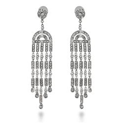 Genuine 1.38 ctw Diamond Earrings  14K White Gold 
