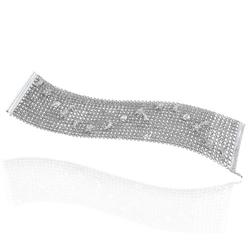 Genuine 1.51 ctw Diamond Bracelet  18K White Gold
