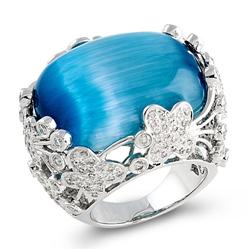Genuine 37.03 ctw Diamond & Chrysoberyl Ladies Ring  