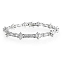 Genuine 4.94 ctw Diamond Bracelet 14K White Gold