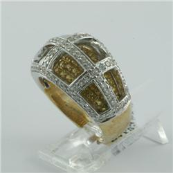 Ring 2.28 ctw Diamond & Yellow Sapphire  14K 2Tone Gold- SRP$ 7090