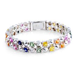 Genuine 7.47 ctw Diamond & Sapphire Necklace  