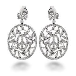 Genuine 1.46 ctw Diamond Earrings 14k White Gold