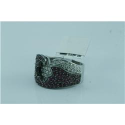 Genuine Diamond & Ruby Ring 14K White Gold - SRP $6885