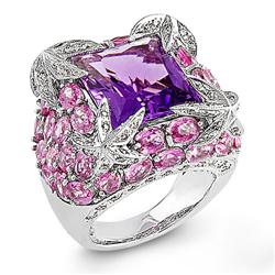 Genuine 18.89 ctw Diamond & Multi-color Ring  