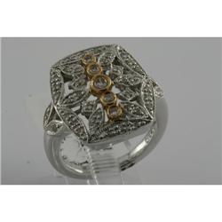 Ring 0.40 ctw Diamond  14K  2Tone Gold- SRP$ 3841